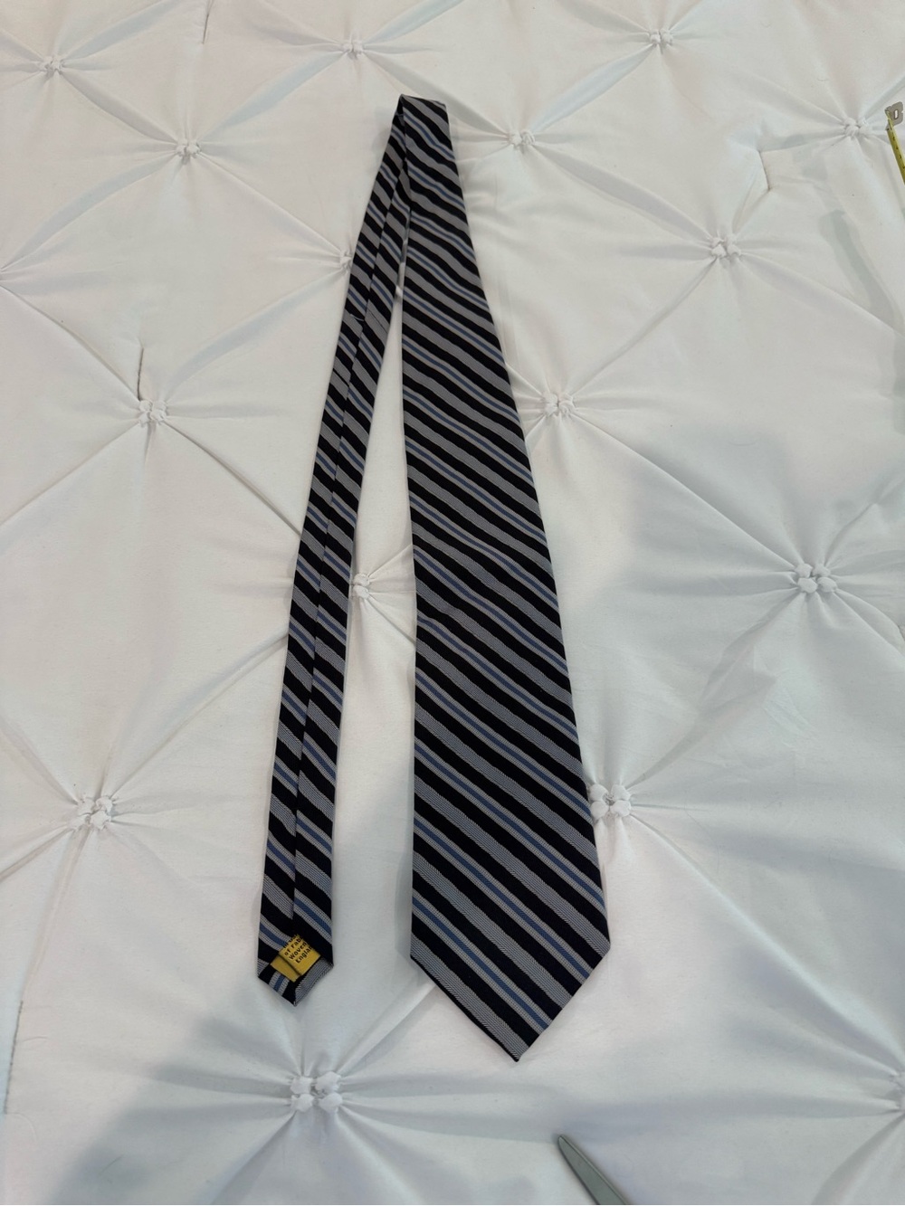 NWT Hickey Freeman Hand Tailored Silk Striped Tie Woven in England